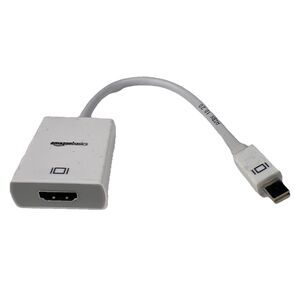 Amazon Basics Mini DisplayPort (Thunderbolt) to HDMI Adapter, White